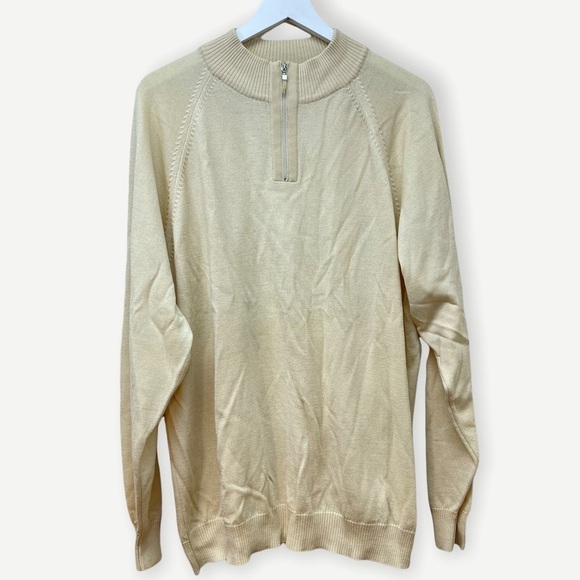Kashani ivory 1/4 zip wool sweater - Picture 1 of 4